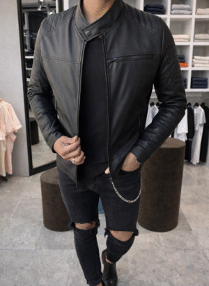 Мъжко пролетно-есенно яке еко кожа Е-144