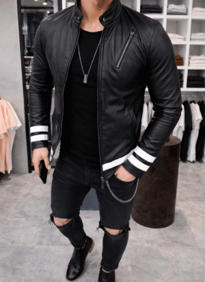 Мъжко яке еко кожа А-100