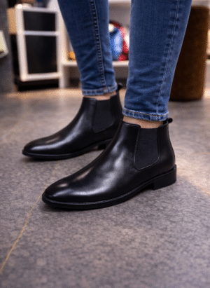 Мъжки черни боти  Б-101