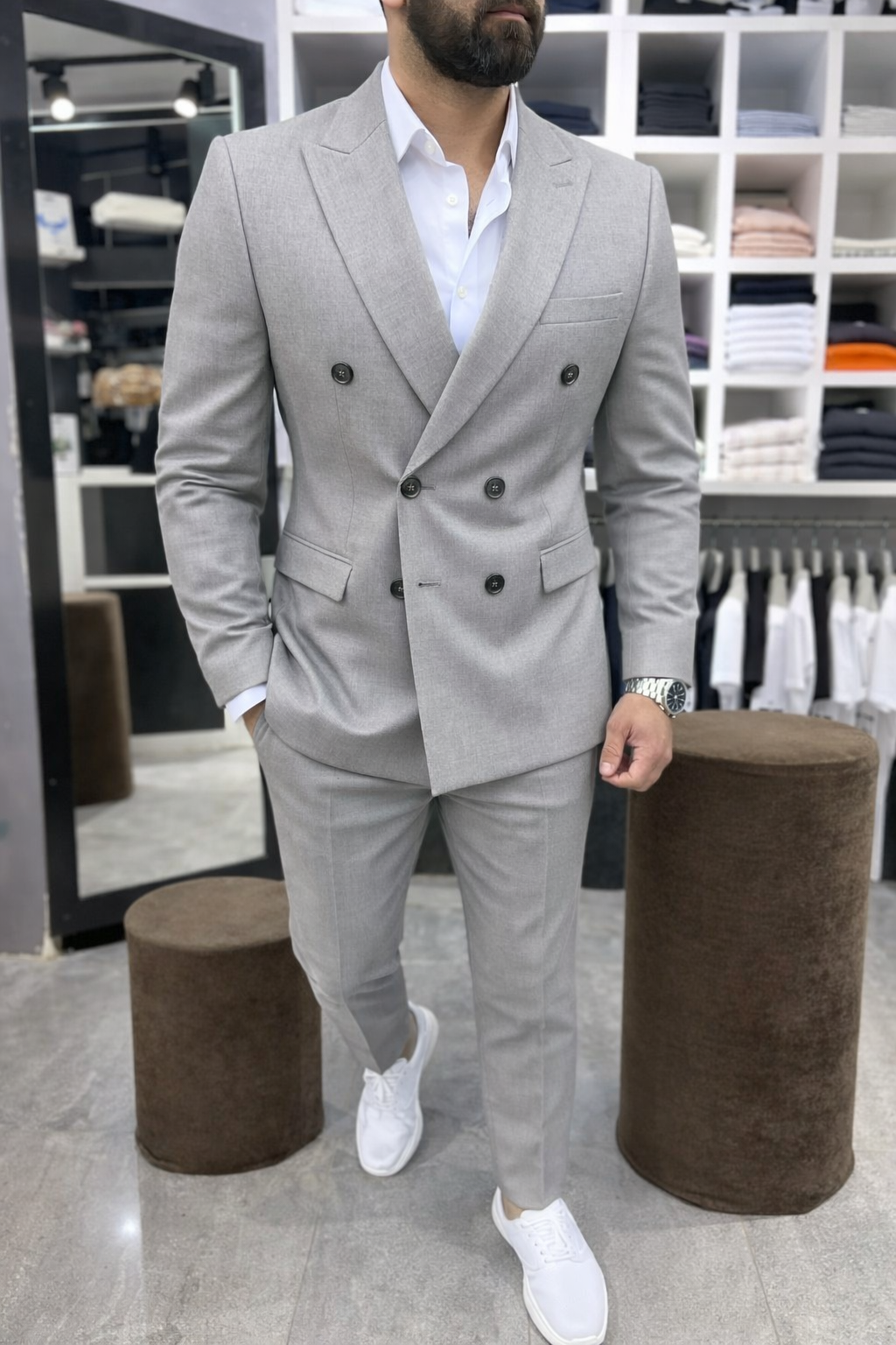 Мъжки спортно елегантен костюм К-6005