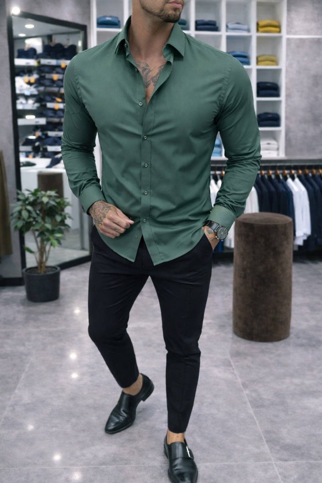 Мъжка официална риза R-1014 - Image 2