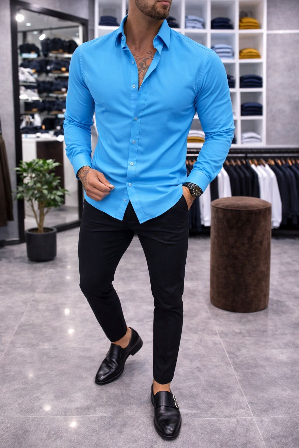 Мъжка официална риза R-1010 - Image 2