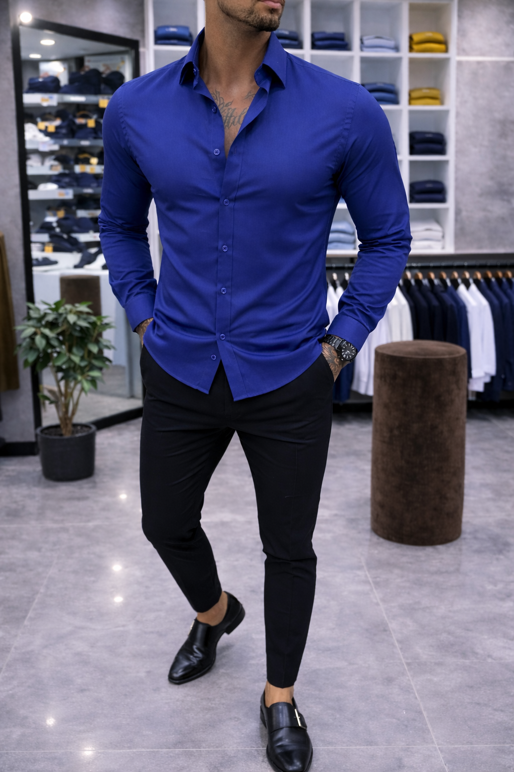 Мъжка официална риза R-1012 - imagine 2