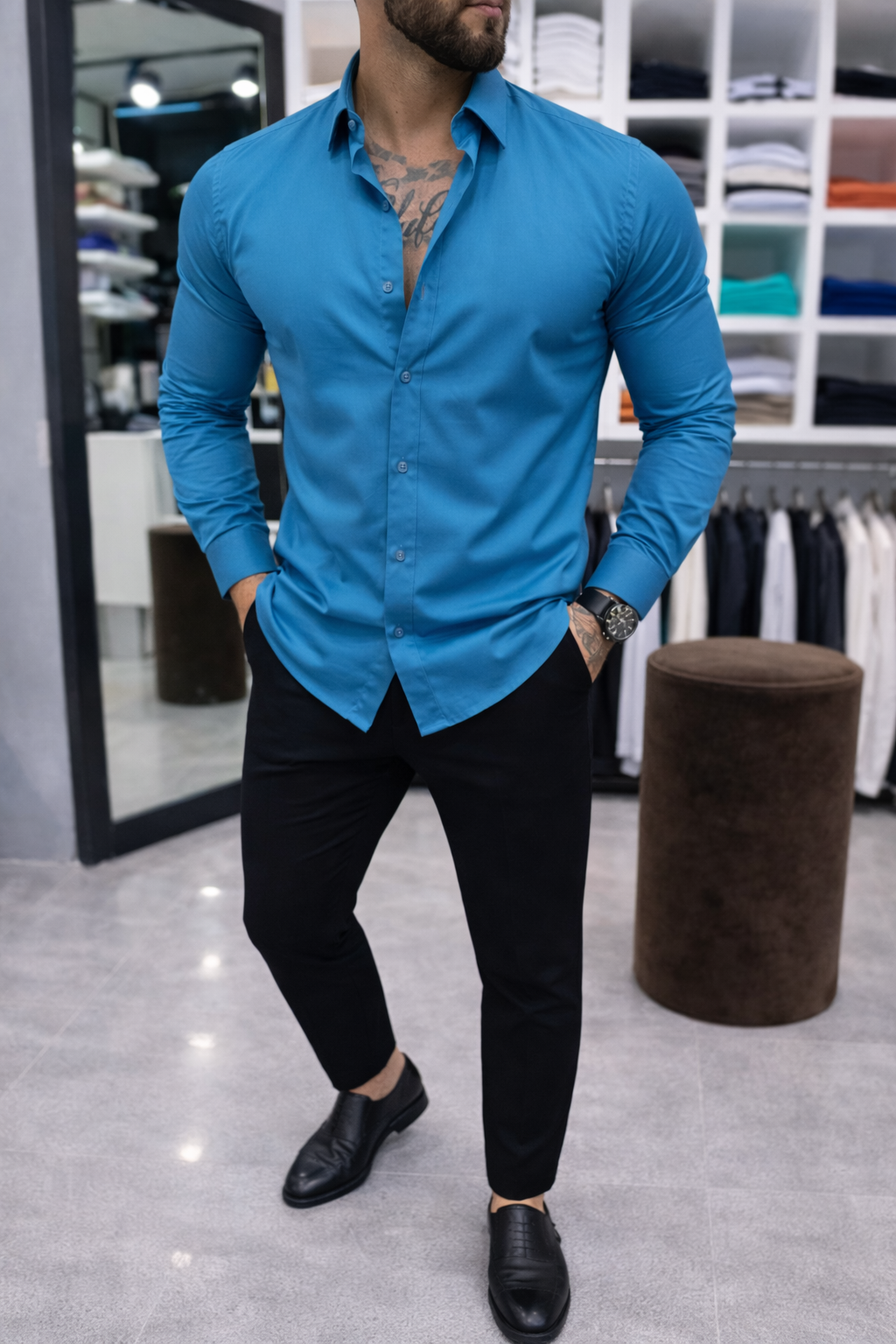 Мъжка официална риза R-1003 - Image 2