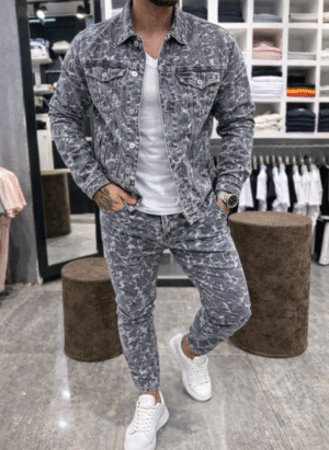 Мъжки дънков Комплект - Светлосиво  2001